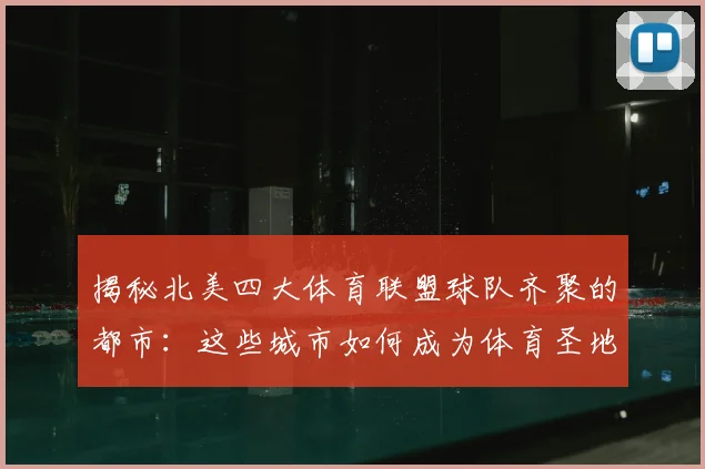 揭秘北美四大体育联盟球队齐聚的都市：这些城市如何成为体育圣地？